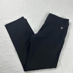 Footjoy Mens Athletic Fit 5 Pocket Golf Pants Black Stretch Size 34 X 32